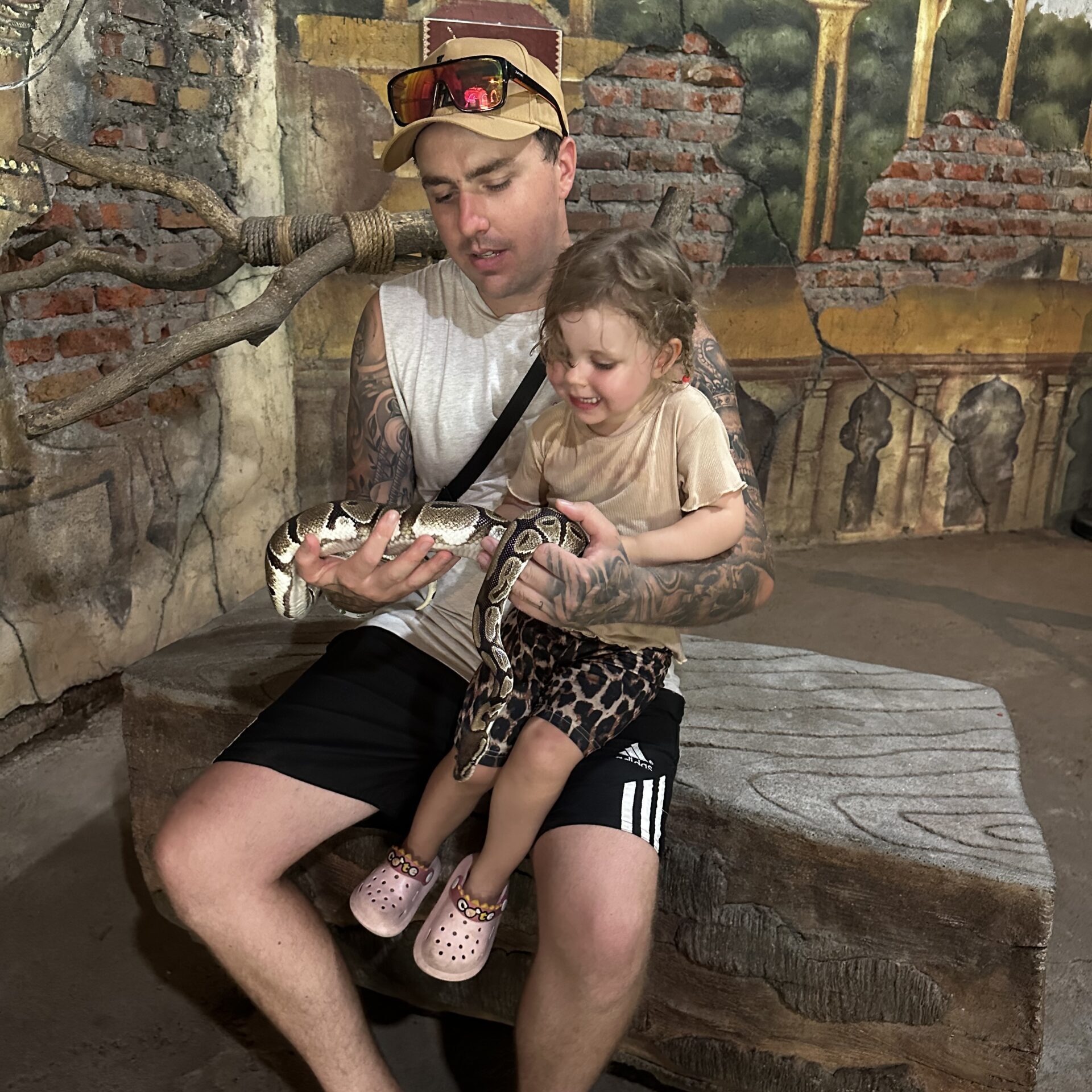 Capture the thrill of our Bali adventure with this exciting photo of Hailey and Jayden holding a snake. This moment showcases their bravery and curiosity as they engaged with the fascinating wildlife at Bali Safari. It’s a wonderful reminder of the adventurous spirit that defines our family trips and the unforgettable experiences we share while exploring the wonders of nature together.