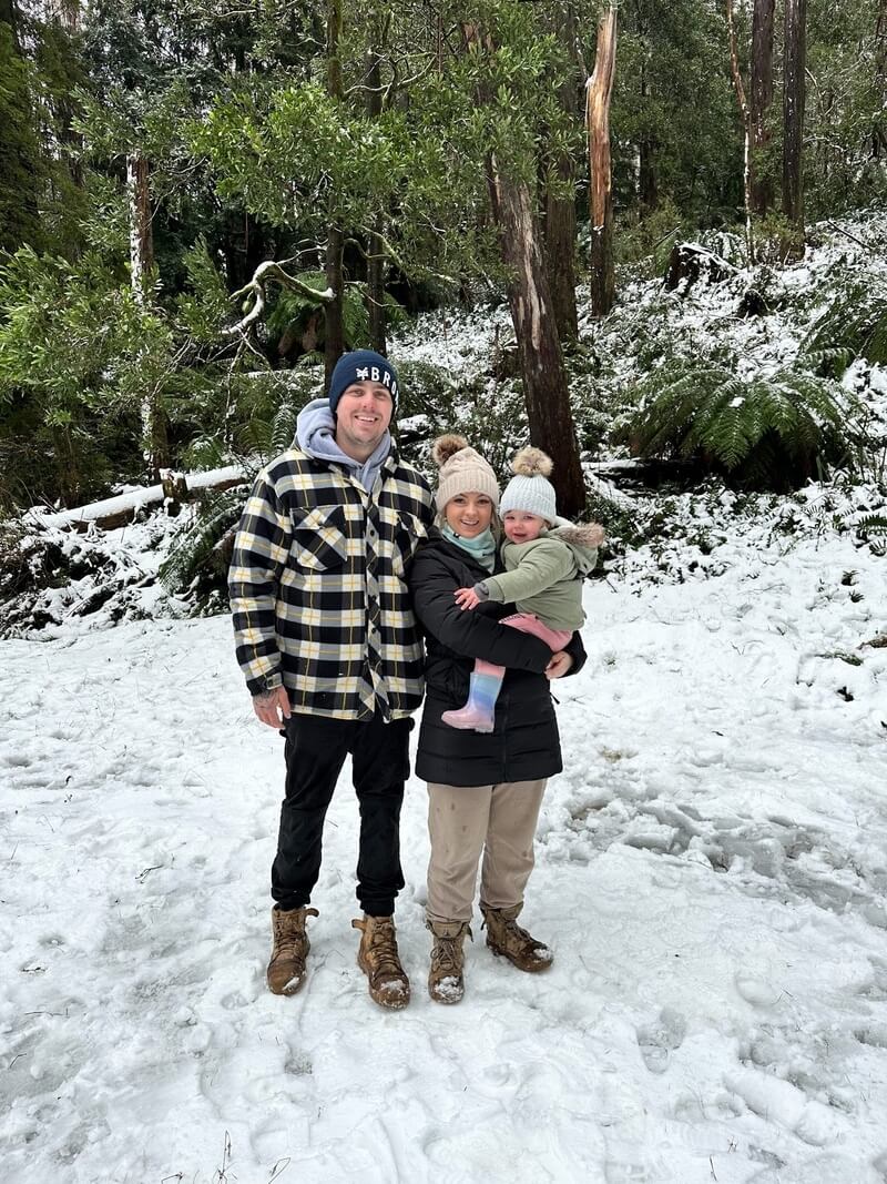 More To Life Family in snow